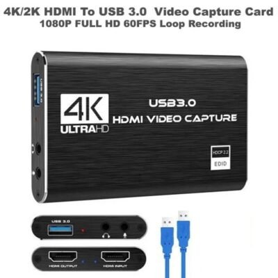 Video Capture Card 4K-2K HDMI to USB 3.0 1080P 60 FPS Live Streaming ...