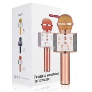 Wireless Handheld Karaoke Wireless Microphone Bluetooth Speaker WS 858