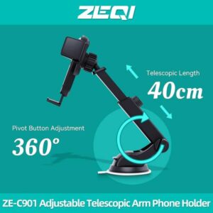 Zeqi ZE-C901 Adjustable Telescopic Arm Nano Strong Sticky Phone Mount Holder - Image 9