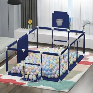 Children's Playpen Safety Fence with Basketball Hoop (PP03) - Image 12