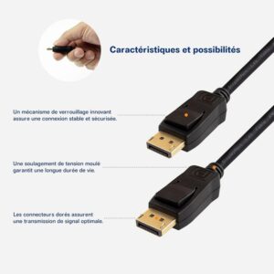 Display to Display Cable 4K 120Hz, 144Hz & 8K 60Hz - 32.4Gbps (1.5 Meter) - Image 7