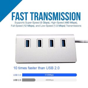 Full Metal USB 3.0 Hub 4 Port Portable Data Hub - Image 5