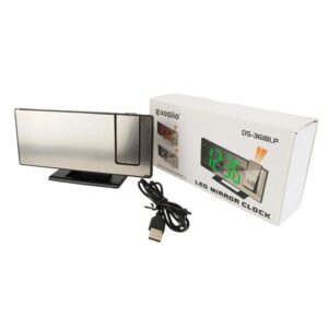 Gaosiio LED Mirror Digital Clock with Time/Temp/Date Display Projector Alarm (DS-3618LP) - Image 4