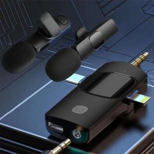 K15 3 in 1 Dual Microphone Type C | iPhone Lightning | 3.5mm Audio Jack Transmission Wireless Microphone - Image 2