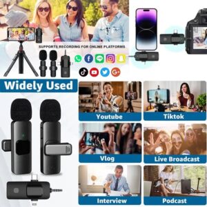K15 3 in 1 Dual Microphone Type C | iPhone Lightning | 3.5mm Audio Jack Transmission Wireless Microphone - Image 6
