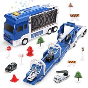 Kids Toy Alloy Car Play Set Plastic Diy Sliding Track Toy Deformation Car Truck (0512) - Image 6