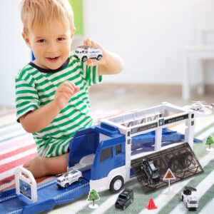 Kids Toy Alloy Car Play Set Plastic Diy Sliding Track Toy Deformation Car Truck (0512) - Image 8