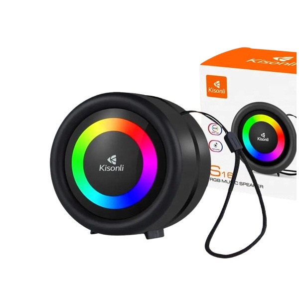 Kisonli S16 Tws DJ Powered Portable Mini Fm Radio Speakers with Cord Handle 1