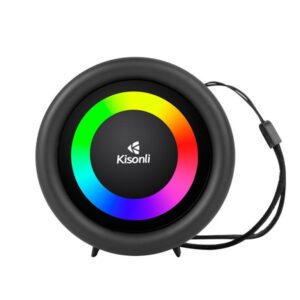 Kisonli S16 Bluetooth Music Speaker With Colorful RGB LED Lights High Quality Radio USB | Bluetooth | TF Card | FM - Image 2