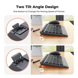 Meetion C2000 Wireless + Bluetooth + Rechargeable Keyboard and Mouse Combo - Image 5
