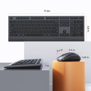 Meetion C2000 Wireless + Bluetooth + Rechargeable Keyboard and Mouse Combo - Image 7