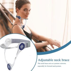 Neck Support Brace | Chin Stretcher with Flexible Tightness 360° Adjustable Soft Chin Support Head Posture Correction Neck Brace - Image 3