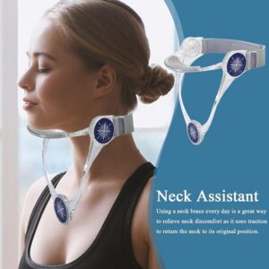 Neck Support Brace | Chin Stretcher with Flexible Tightness 360° Adjustable Soft Chin Support Head Posture Correction Neck Brace - Image 4