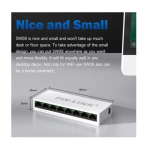 8 Port Network Switch PIX-LINK SW08 10/100Mbps - Image 5