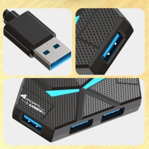 RGB 4 Port USB C Hub 3.0 USB Splitter USB Extender - Image 3