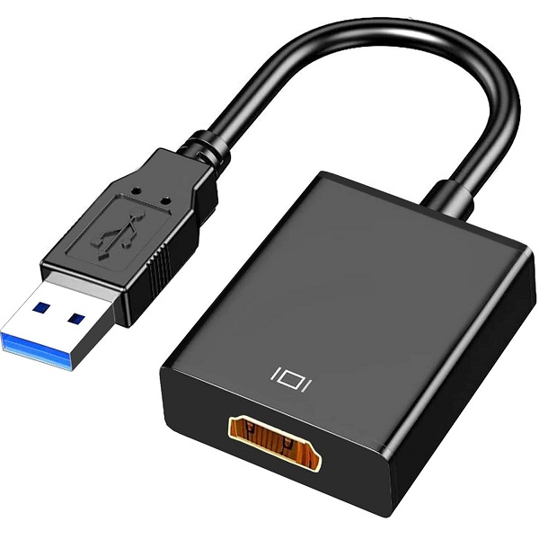 USB to HDMI Adapter, USB 3.02.0 to HDMI 1080P Video Graphics Cable Converter with Audio for PC Laptop Projector HDTV 2