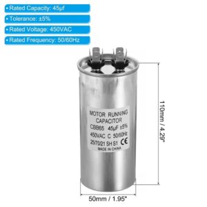 Air Conditioner Motor Run Capacitor Oil Condenser - 45uF - Image 3