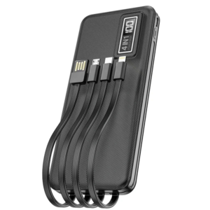 Aspor A300 10000mAh  4 In 1 Built-in Cables Fast Charging Power Bank - Image 5