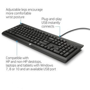 HP K1500 USB Wired Keyboard Keyboard - Image 5