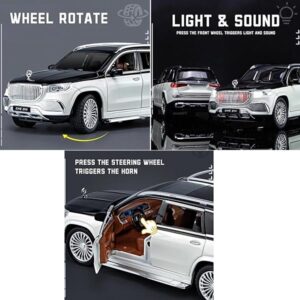 Kids Die Casting 1:24 Mercedes-Benz Maybach GLS600 Alloy Mold Decoration Pullback Multifunctional Car Toy (0720) - Image 11