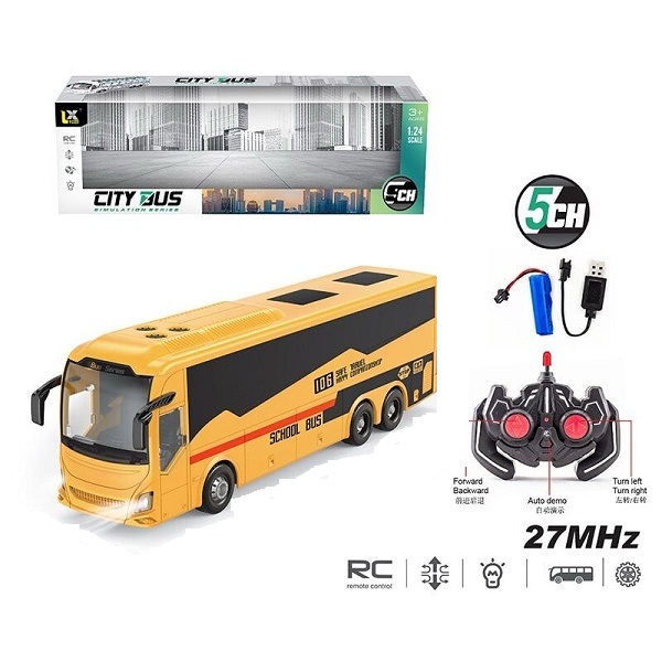 Kids Toy Remote Control Radio Controlled Bus Scale 1.24 (0700) 1