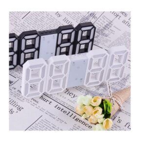 LED Night Wall Clock 3D Digital Alarm Watch Display Temperature Modern USB AA - Image 2