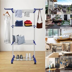 Stainless Steel 3 Layers Cloth Rack Floor Cloth Dryer Stand (CR0001) - Image 3