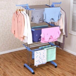 Stainless Steel 3 Layers Cloth Rack Floor Cloth Dryer Stand (CR0001) - Image 8