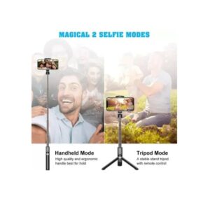 Wireless R1-L Bluetooth Selfie Stick with Remote | Tripod Stand Holder for Mobile Phones - Image 3