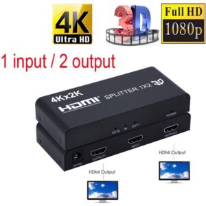 4kx2k HDMI Splitter 1x4 Distributor Converter 1 in 2 4 TV out 3D 1080P HD 4K 1x2 - Image 2