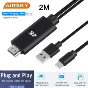 Airsky USB-C to 4K HDMI Cable - 2 Meter - Image 2