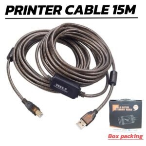 Computer Printer Cable USB-A Male to USB-B Male - 15 Meter (Box Packing)
