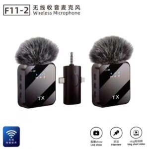 F11-2 Dual Wireless Clip Microphone - Image 2