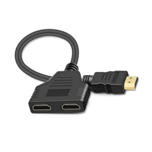 HDMI Male to 2 HDMI Female 1 In 2 Out Splitter Converter Adapter - Image 2