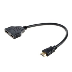 HDMI Male to 2 HDMI Female 1 In 2 Out Splitter Converter Adapter - Image 3