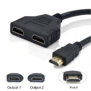 HDMI Male to 2 HDMI Female 1 In 2 Out Splitter Converter Adapter - Image 4