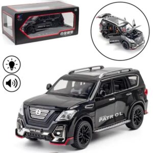 Kids Toy Die Casting 1: 24 Nissan Patrol Alloy  Metal Modei Car Mold 6 Door Opening Sound Light Pullback (0722)