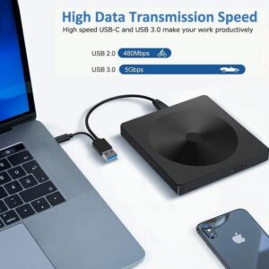 Laptop Notebook PC Desktop Computer Type C USB 3.0 High Speed External CD DVD Drive Writer RAM Burner Combo - Image 4