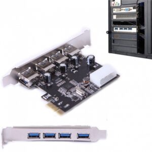 PCI Express (PCI-E) 4 Ports USB 3.0 Expansion Card 5Gbps PCI E to USB 3.0 Card - Image 3