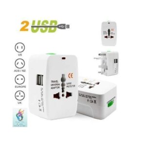 All In One Universal Travel Adapter Dual USB Ports - Image 4