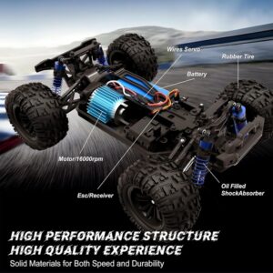 Kids Toy High Speed 35M/H Monster Truck RC Radio Control 4WD Racing Path Finder (0742) - Image 6
