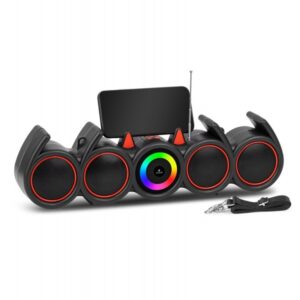 Kisonli LED-918 Music News Bluetooth Speakers Soundbar Home System With RGB Light - Image 4