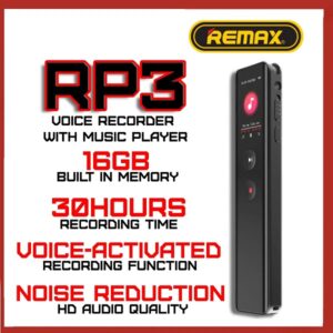 REMAX RP3 Voice Recorder 64GB Built-in Memory - Image 11