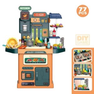 Kids Toy Pretend Play Kitchen Playset 77 Pcs (0771) - Image 1