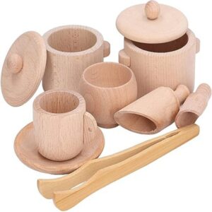 Kids Wooden Sensory Play Tea Set