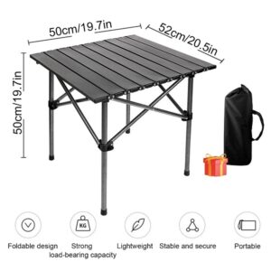 Portable Foldable Camping Collapsible Square Outdoor Table with Carry Bag - Image 2