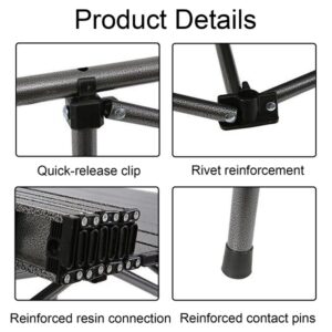 Portable Foldable Camping Collapsible Square Outdoor Table with Carry Bag - Image 3