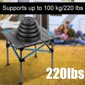Portable Foldable Camping Collapsible Square Outdoor Table with Carry Bag - Image 6