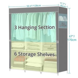 Portable Storage Fabric Wardrobe (GY130) - Image 11