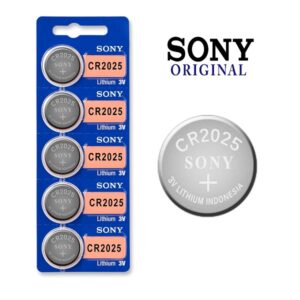 Sony CR2025 3V Lithium Coin Cell Batteries (PACK OF 5)